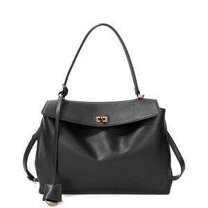 Tiffany & Fred Paris Smooth Leather Tote Bag, Black